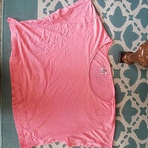 VS PINK neon pink crop top